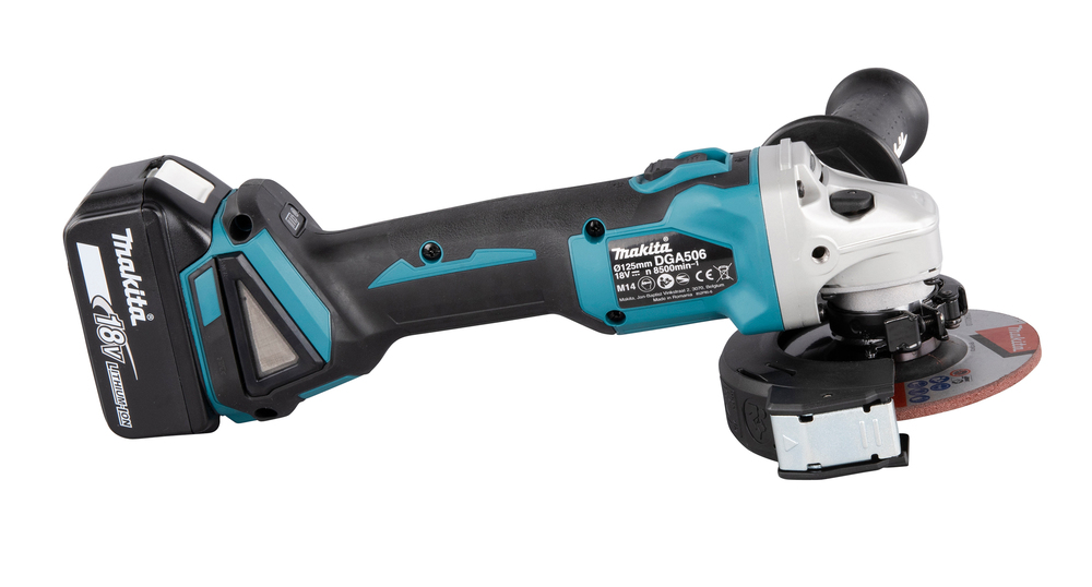 Аккумуляторная угловая шлифовальная машина Makita DGA506RTJ