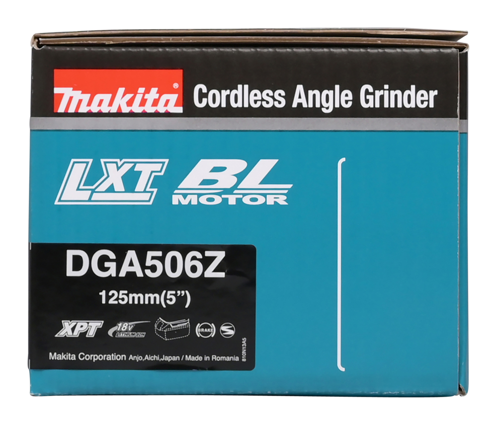 Аккумуляторная угловая шлифовальная машина Makita DGA506Z, без аккумулятора и зарядного устройства