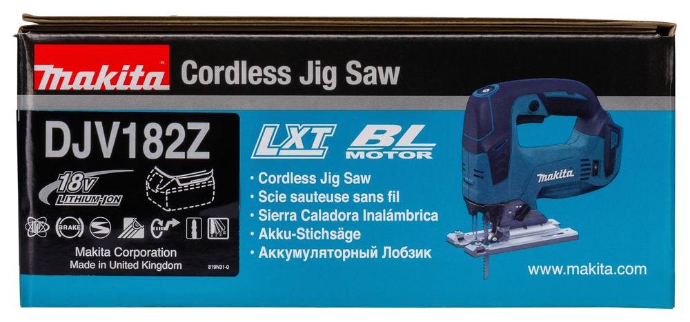 Аккумуляторный лобзик Makita DJV182Z, без аккумулятора и зарядного устройства