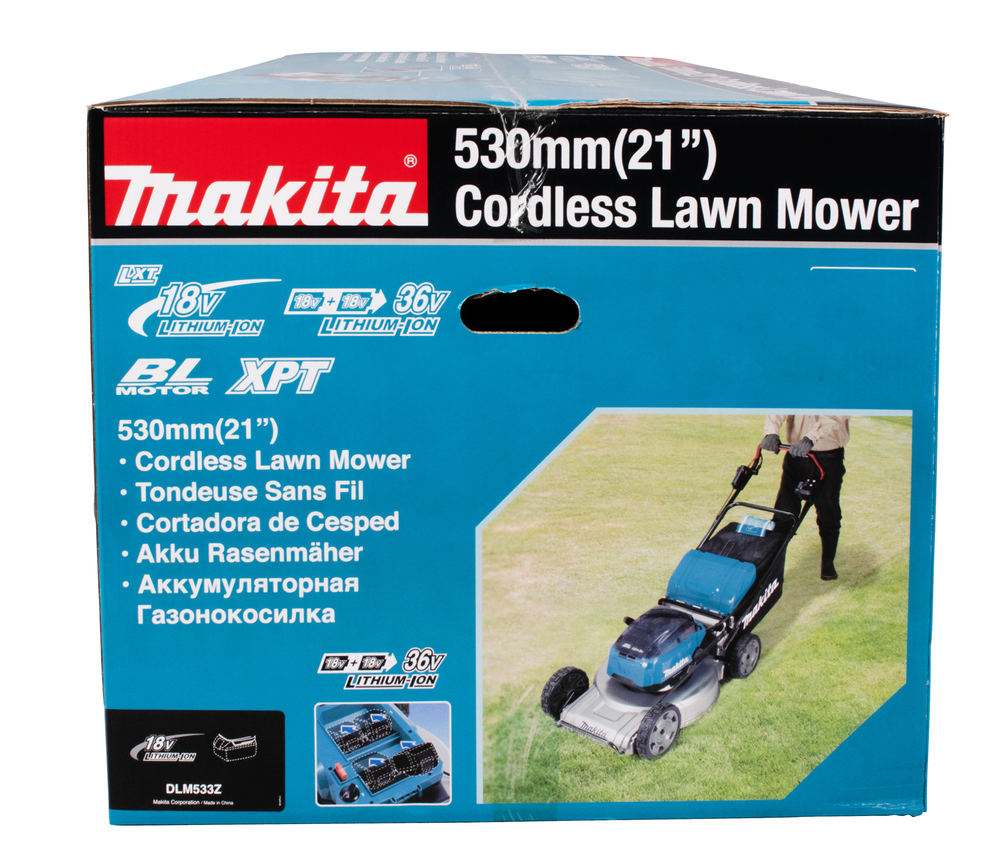 Аккумуляторная газонокосилка Makita DLM533Z, без аккумулятора и зарядного устройства