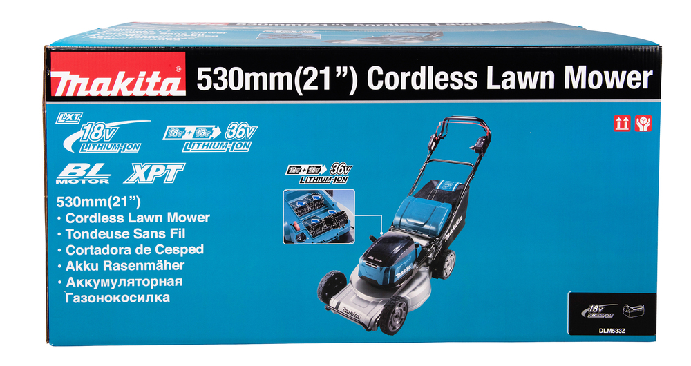 Аккумуляторная газонокосилка Makita DLM533Z, без аккумулятора и зарядного устройства