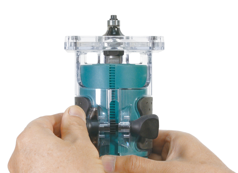 "Makita" akumuliatorinis viršutinis frezeris/krašto frezeris DRT52Z, be akumuliatoriaus ir įkroviklio