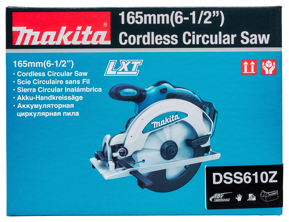 Makita akumuliatorinis diskinis pjūklas DSS610Z, be akumuliatoriaus ir įkroviklio