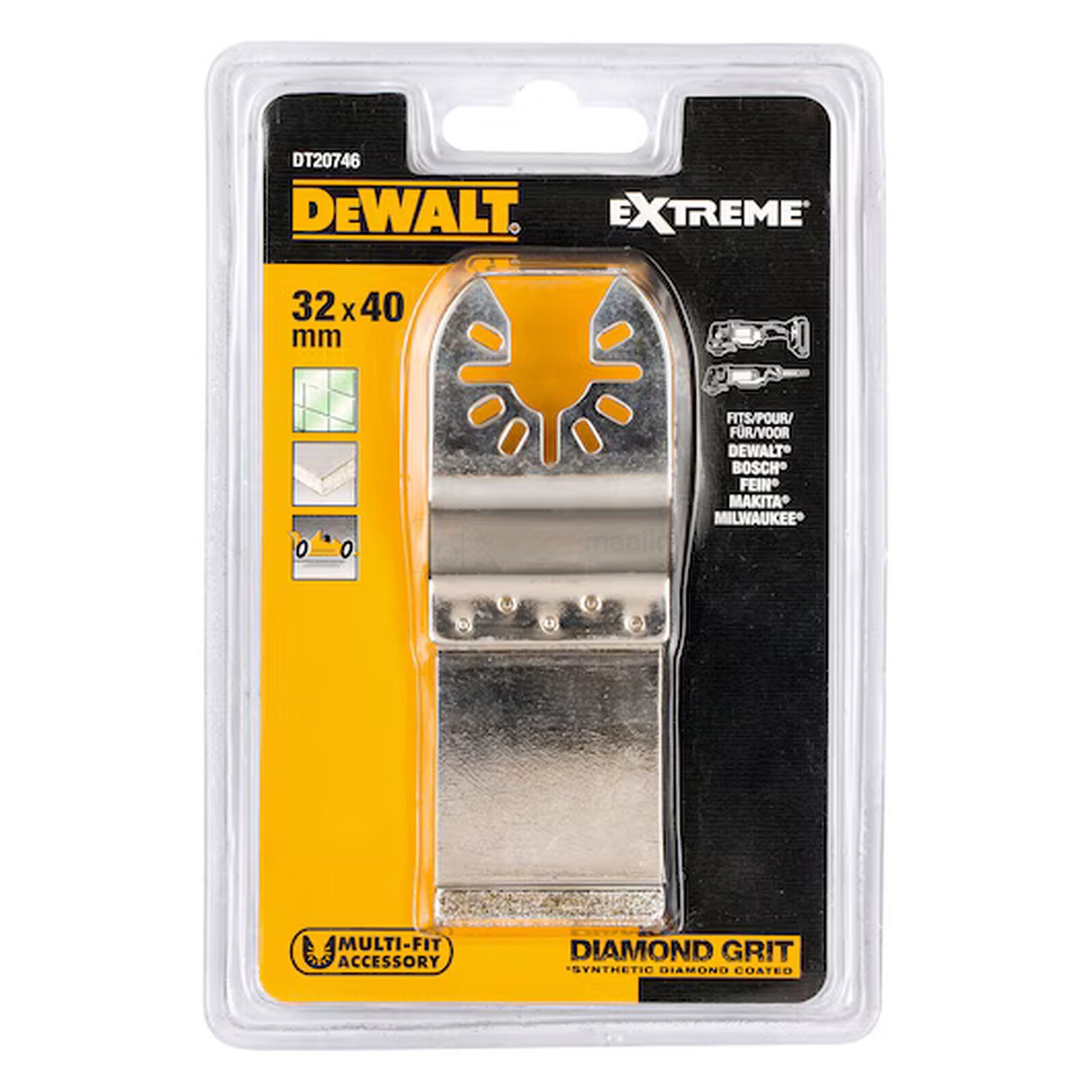 DeWalt universaallõikuri tera Extreme 32 x 40 mm, teemantkattega 2