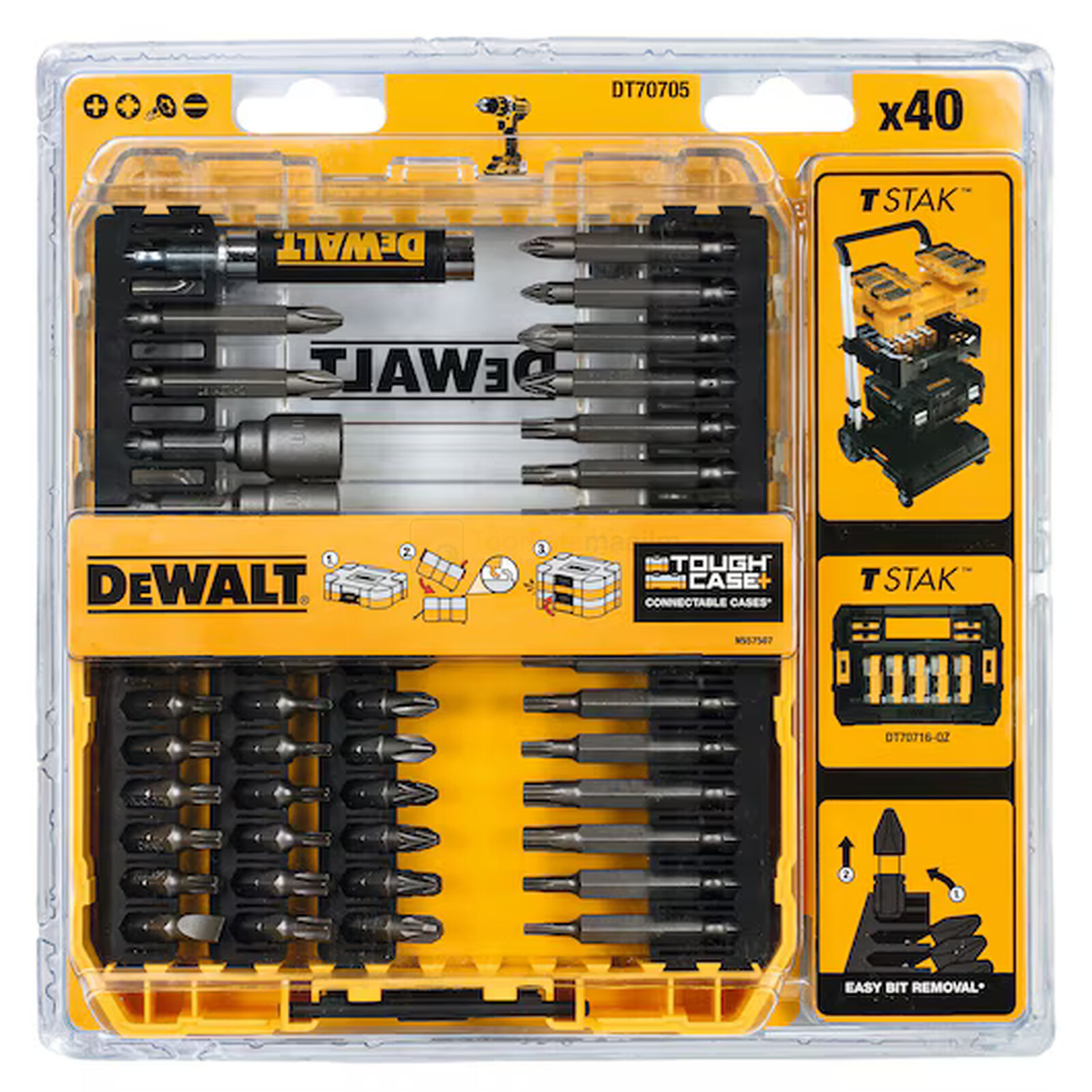 DeWalt otsakute komplekt DT70705 40-osaline