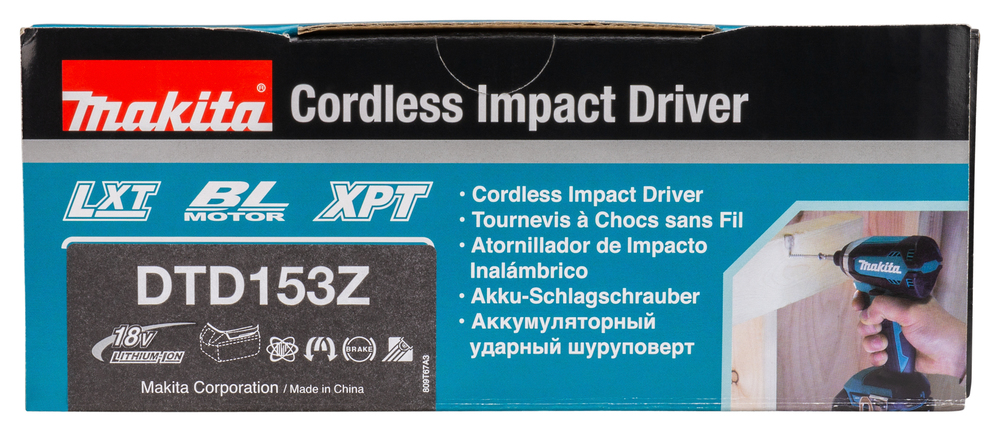 Makita akumuliatorinis smūginis suktuvas DTD153Z, be akumuliatoriaus ir įkroviklio