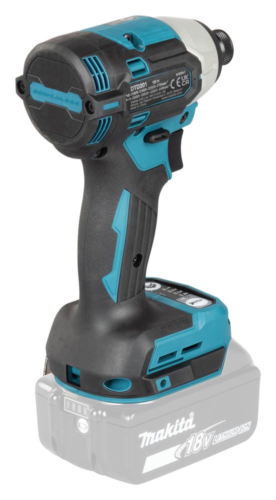 Makita akumušamasis suktukas DTD201Z - be akumuliatoriaus ir įkroviklio