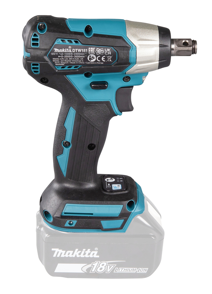 Makita akumuliatorinis smūginis veržliaraktis DTW181Z, be akumuliatoriaus ir įkroviklio