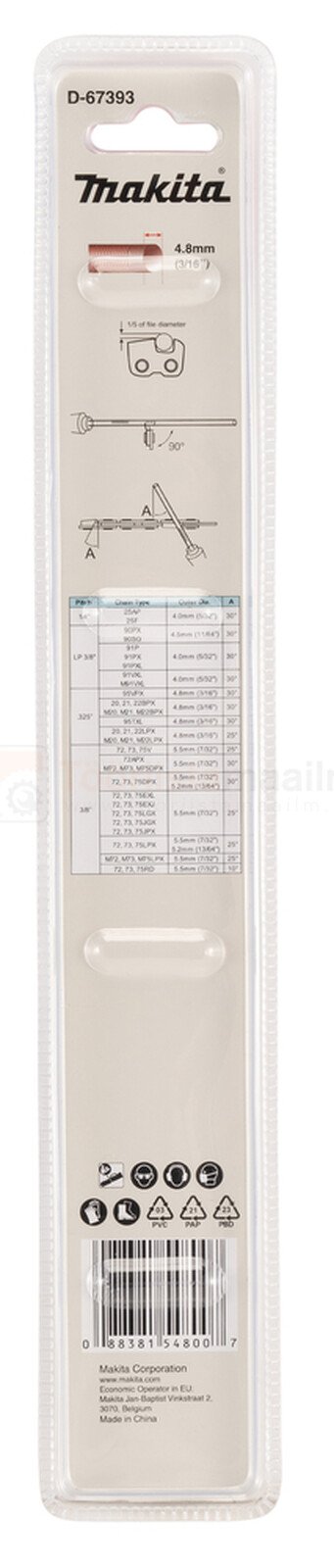 Pildil on Makita viilide pakend, mis sisaldab kahte 4,8 mm suurust viili.