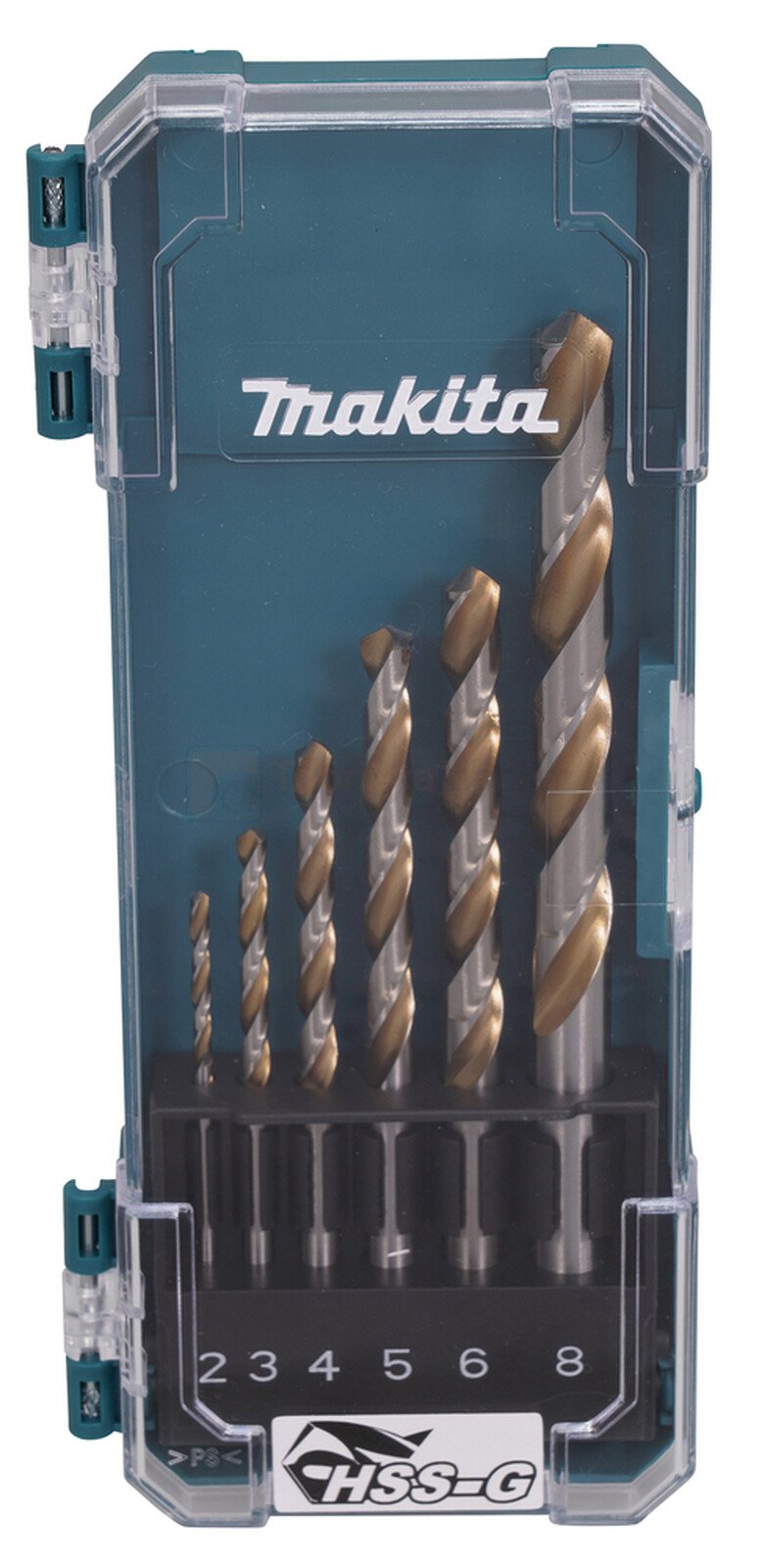 Pildil on Makita metallipuuride komplekt HSS-G, mis sisaldab kuut erineva suurusega puuri vahemikus 2-8 mm.