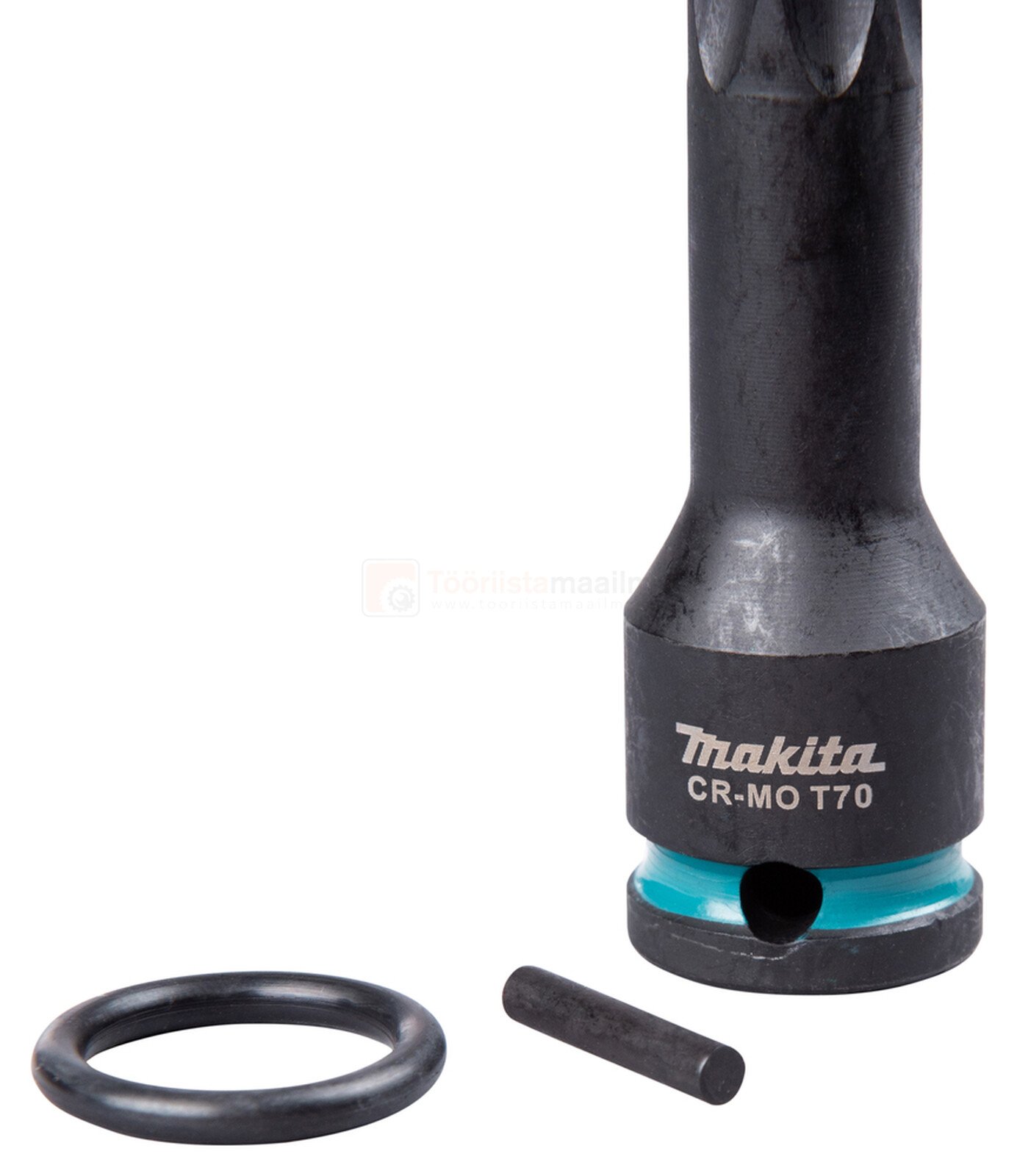 Pildil on Makita löökpadrunotsak, millega on kaasas O-rõngas ja tihvt.