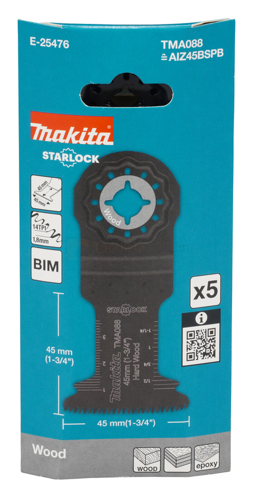 Makita universaallõikuri tera 45 mm TMA088, puit - 5 tk 2