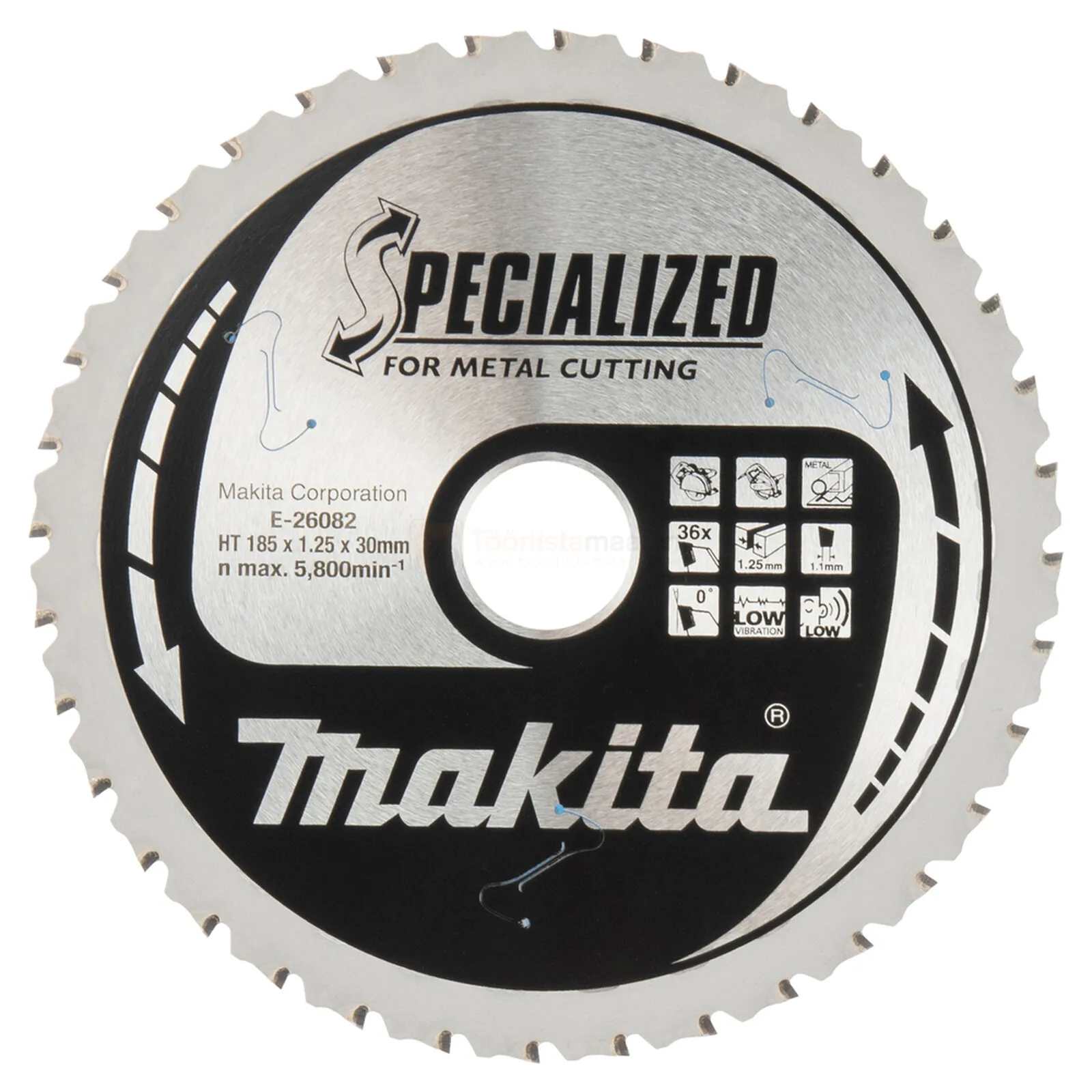 Makita пильный диск 185 x 30 x 1,25 мм 36T, для резки металла толщиной до 32 мм
