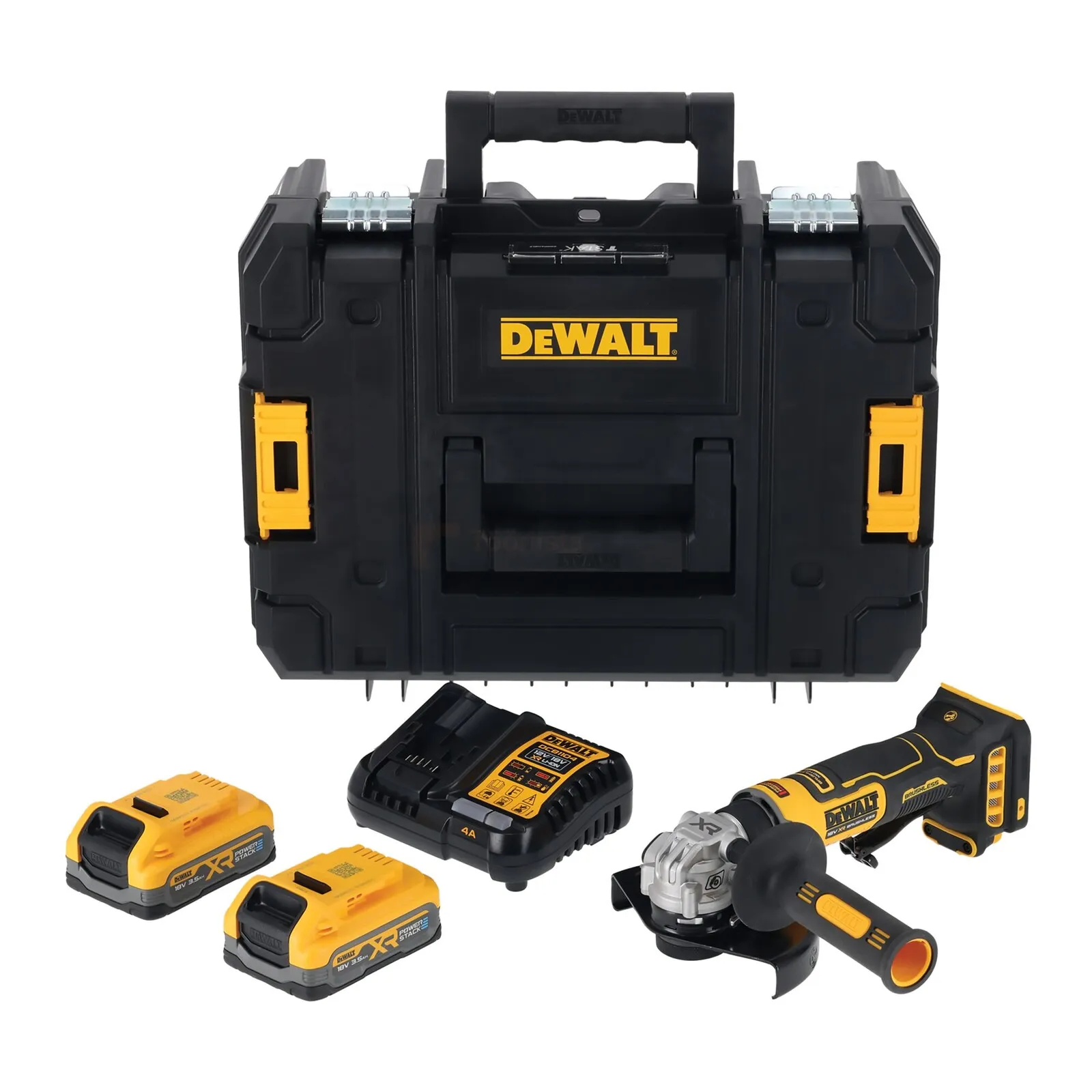 DeWalt akumuliatorinis kampinis šlifuoklis DCG404S2T