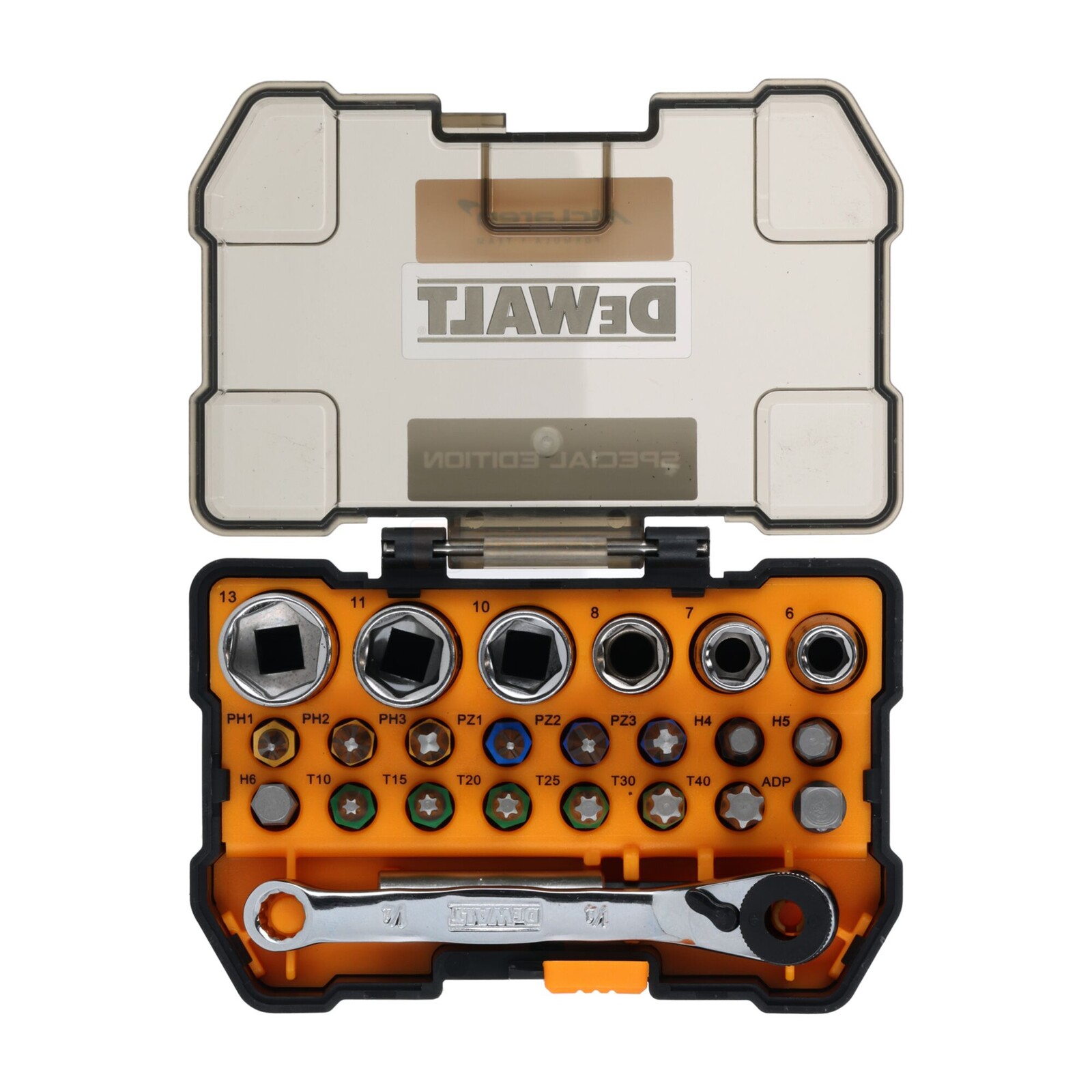 DeWalt bit set with mini-ratchet McLaren F1 Team Special Edition 24-piece