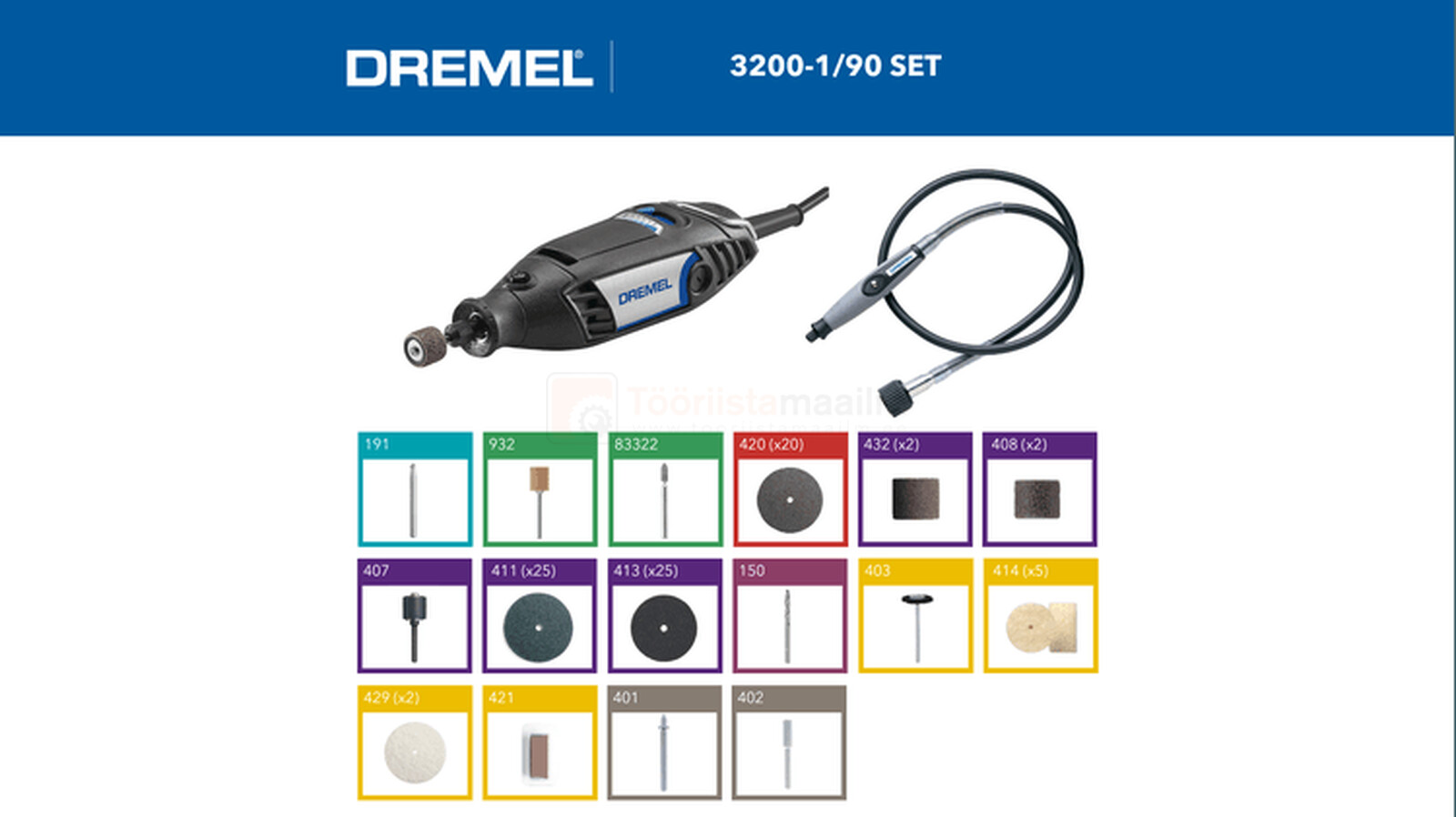 DREMEL universaalfrees 3200 + 90 tarvikut