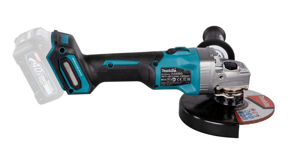 Makita cordless angle grinder GA035GZ, without battery and charger