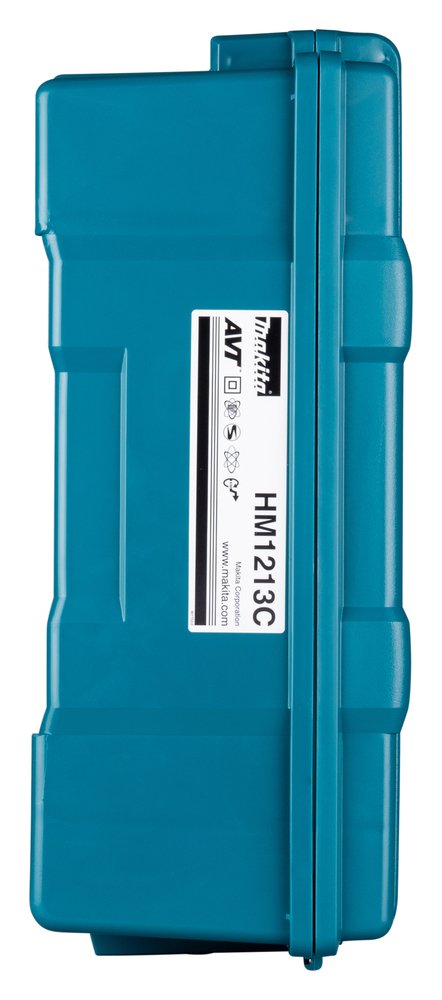 Pildil on sinine Makita piikvasar HM1213C SDS-MAX transpordikohvris.