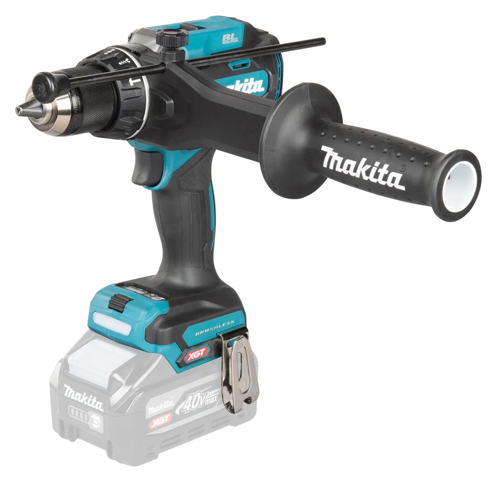 Pildil on Makita akulööktrell HP003GZ, mis on XGT seeria mudel ja näha on trelli koos lisakäepidemega, aga ilma aku ja...
