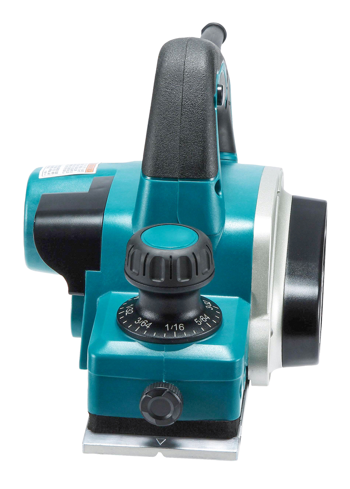 Pildil on Makita höövel KP0800J, millel on reguleerimisnupp ja must käepide.