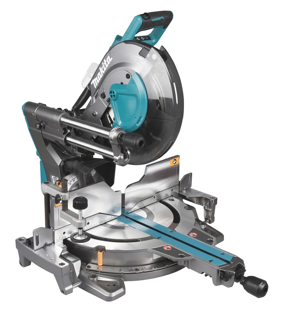 Pildil on Makita akuga tükeldus- ja nurksaag LS003GZ01, mida müüakse ilma aku ja laadijata.