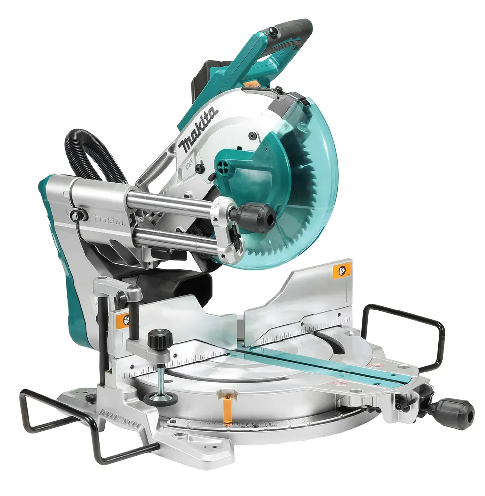 Pildil on Makita tükeldus- ja nurksaag LS1019L, mis on tööriist, mida kasutatakse puidu täpseks lõikamiseks erinevate...