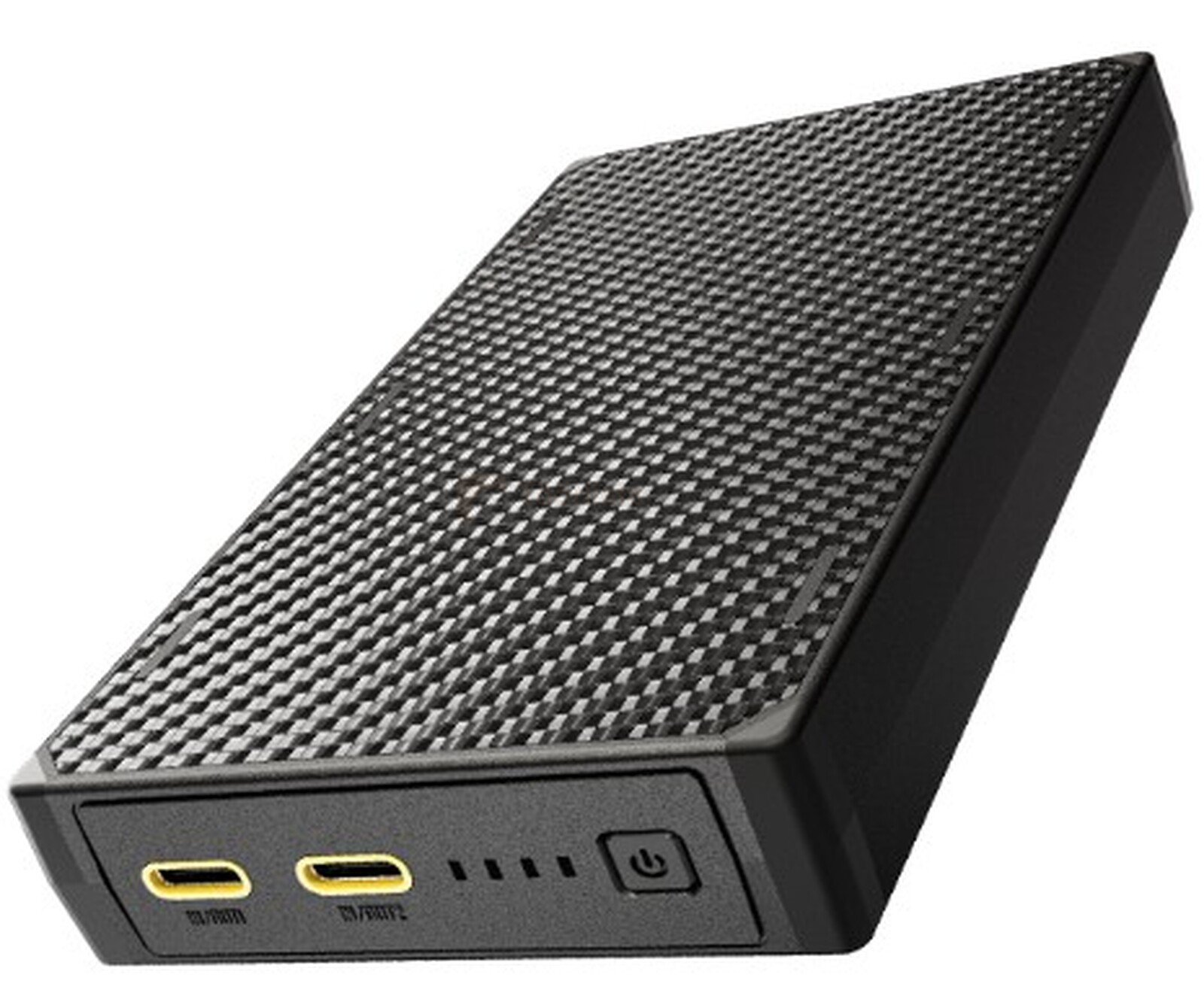 Pildil on Nitecore NB20000 Gen3, 20000mAh akupank, millel on kaks USB-C porti, aku indikaator ja toitenupu.