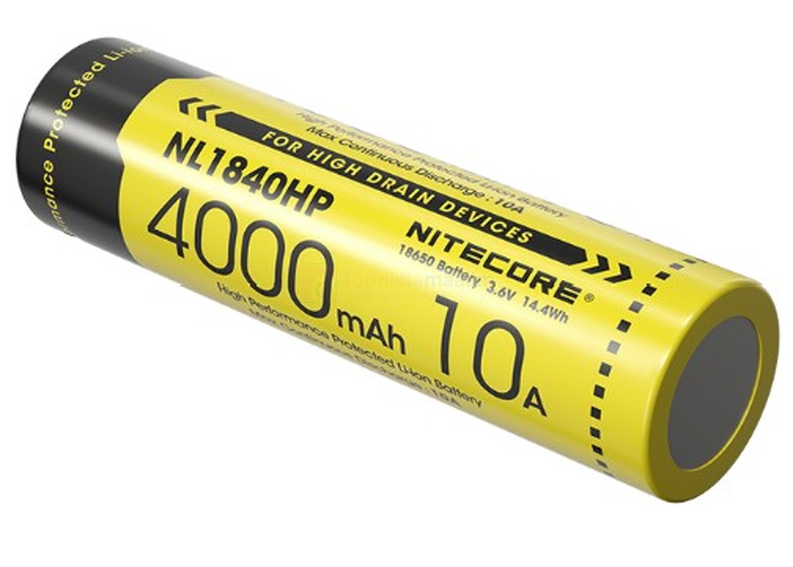 Nitecore aku NL1840HP 4000 mAh, tüüp 18650 3