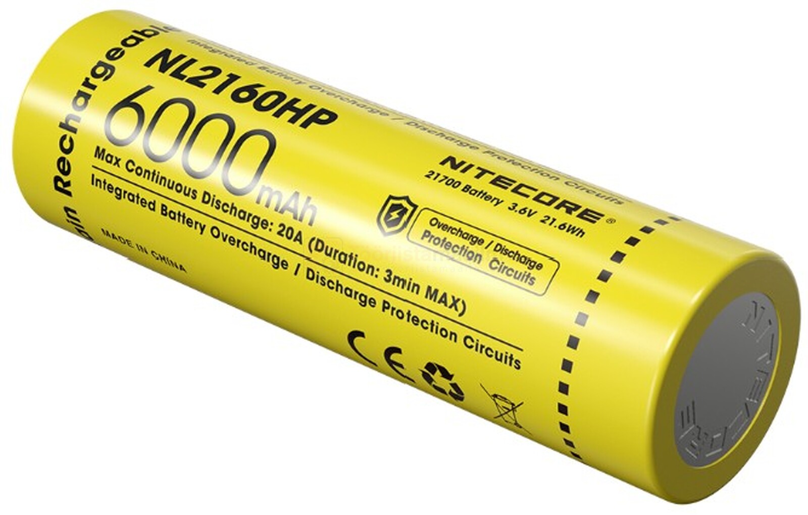 Nitecore aku NL2160HP 6000 mAh, tüüp 21700 3