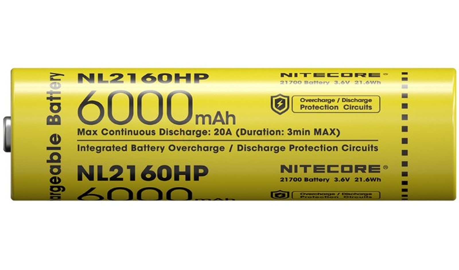 Nitecore aku NL2160HP 6000 mAh, tüüp 21700 2