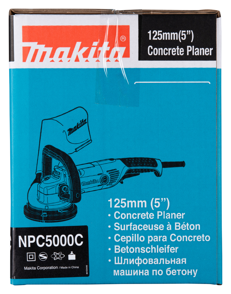 Pildil on Makita betoonilihvmasin NPC5000C, millel on kujutatud tööriista ja teavet selle kohta.