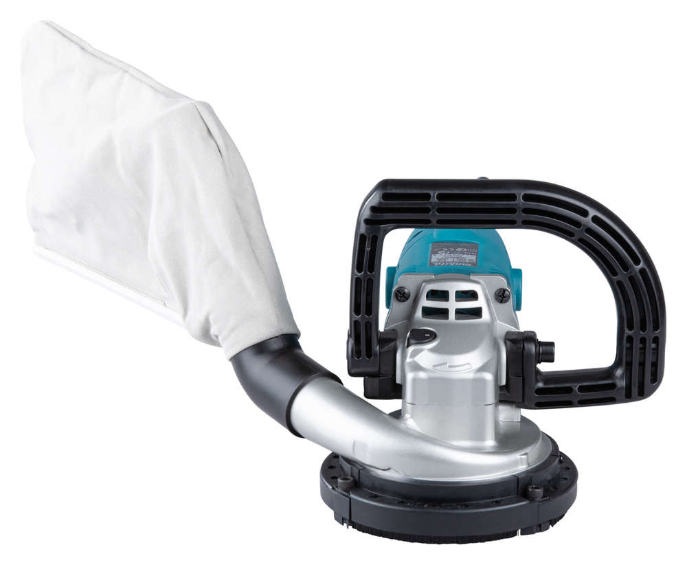 Pildil on Makita betoonilihvmasin NPC5000C, millel on kinnitatud tolmukott.