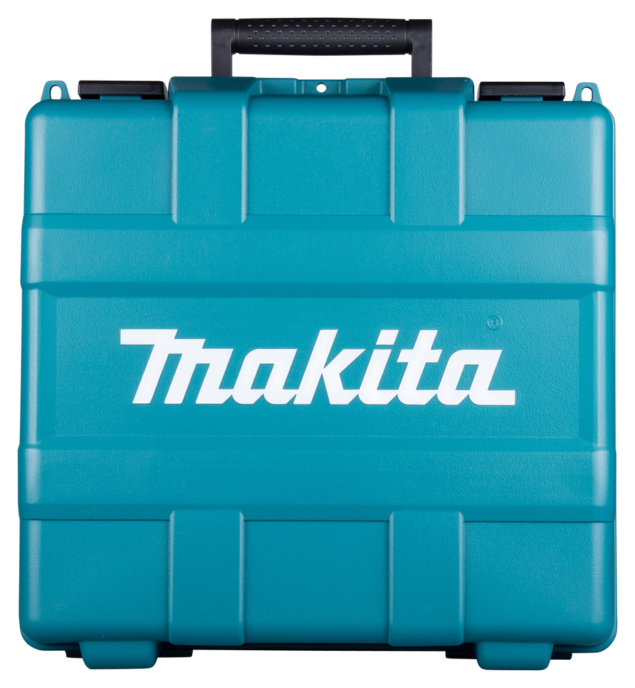 Pildil on sinine Makita tööriista kohver, millel on Makita logo.