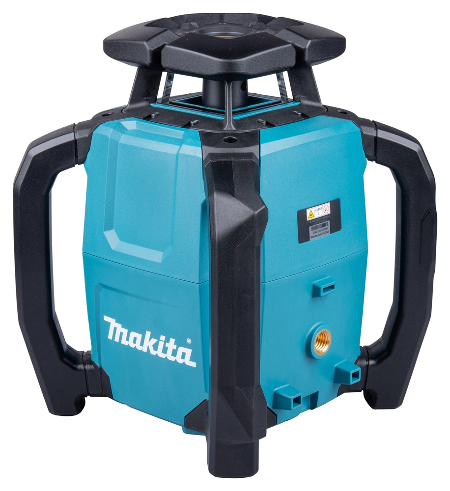 Pildil on Makita akupöördlaser SKR001Z, millel on sinine korpus, mustad käepidemed ja peal asuv pöörlev osa, samuti näeme...