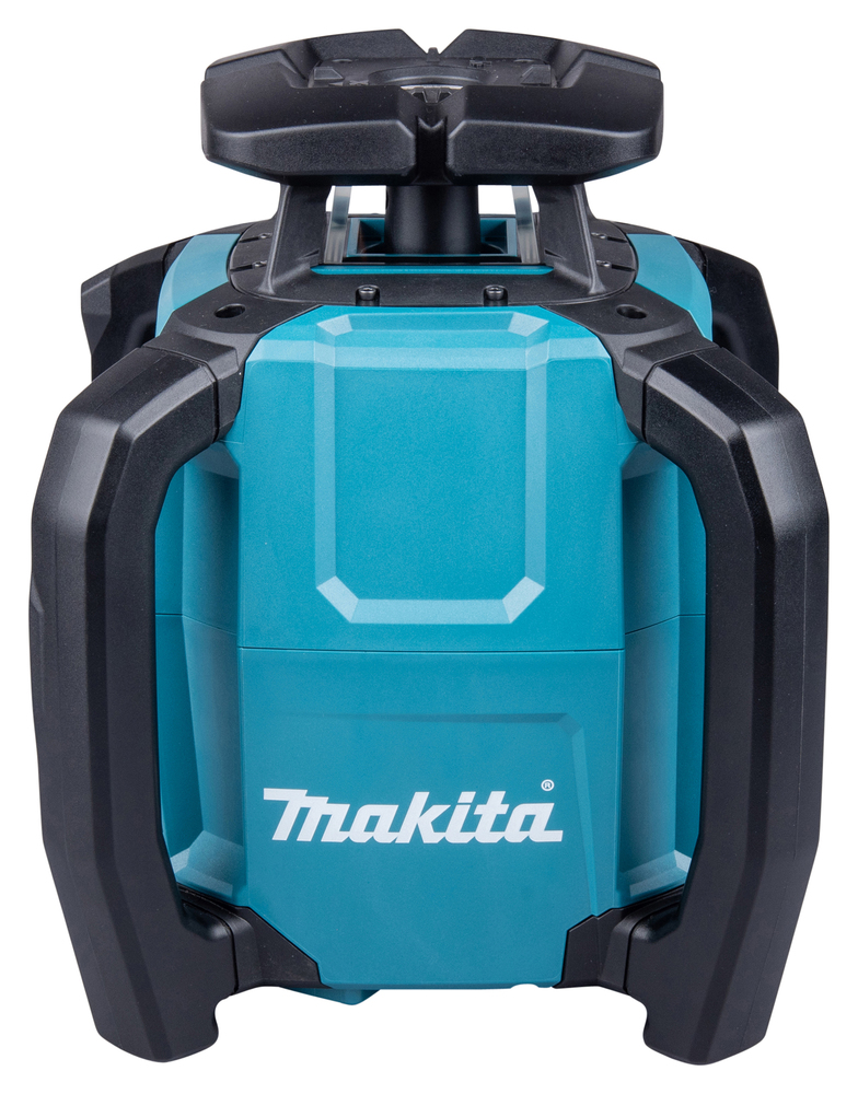 Pildil on sinine Makita akupöördlaser SKR001Z, millel on mustad käepidemed ja pealmine osa.