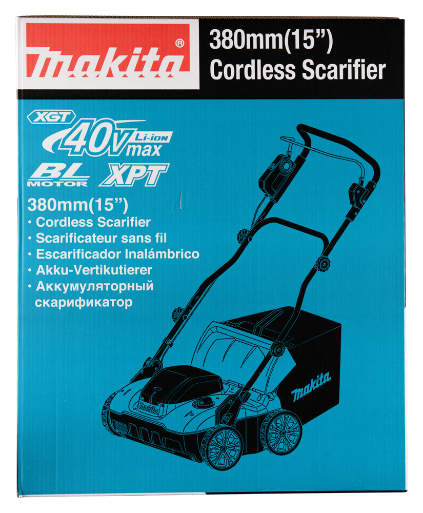 Makita cordless lawn scarifier UV001GZ XGT, without battery and charger