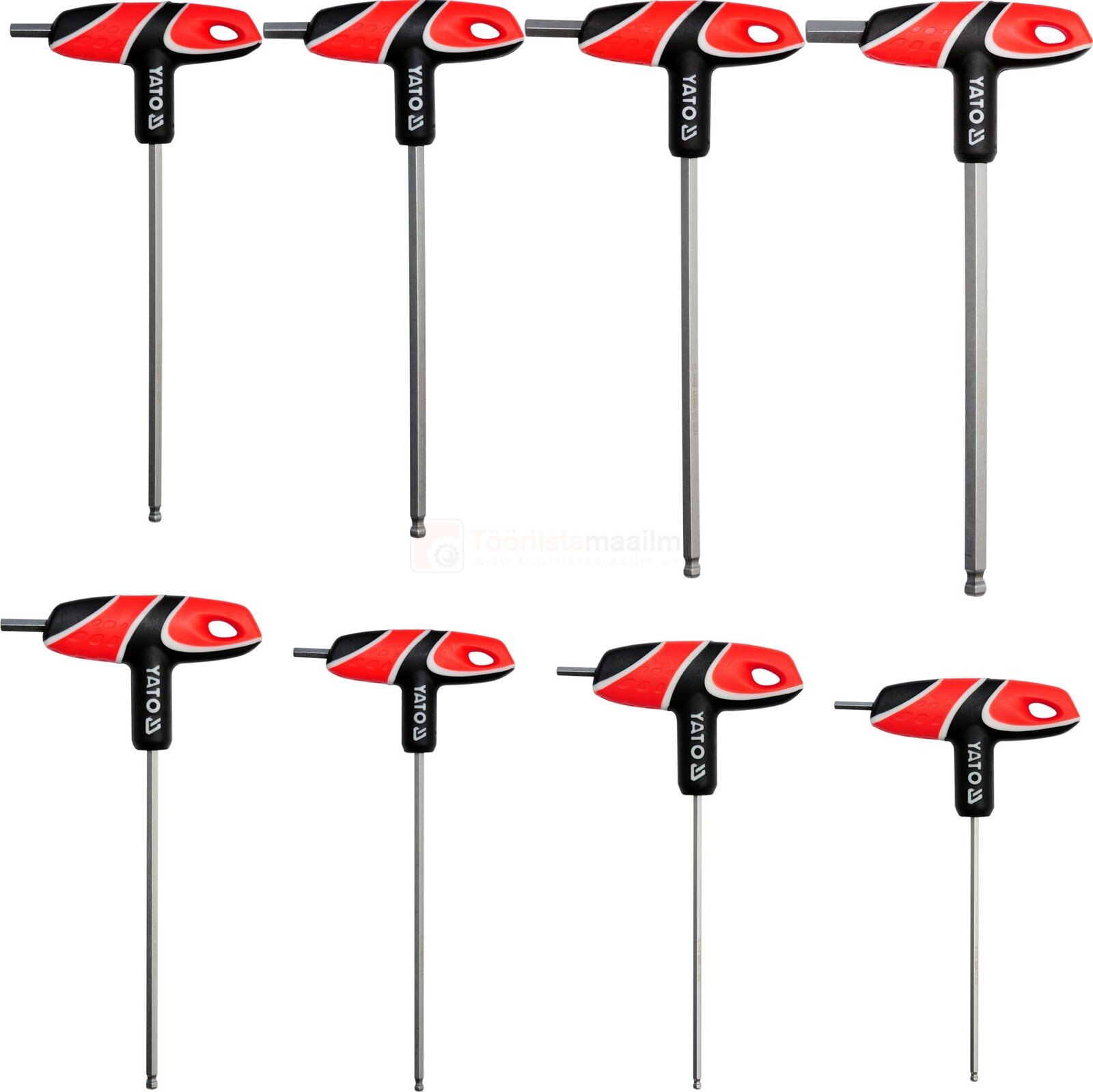 YATO kuuskantvõtmete komplekt 2,5-10 mm, kuulpea, 8-osaline