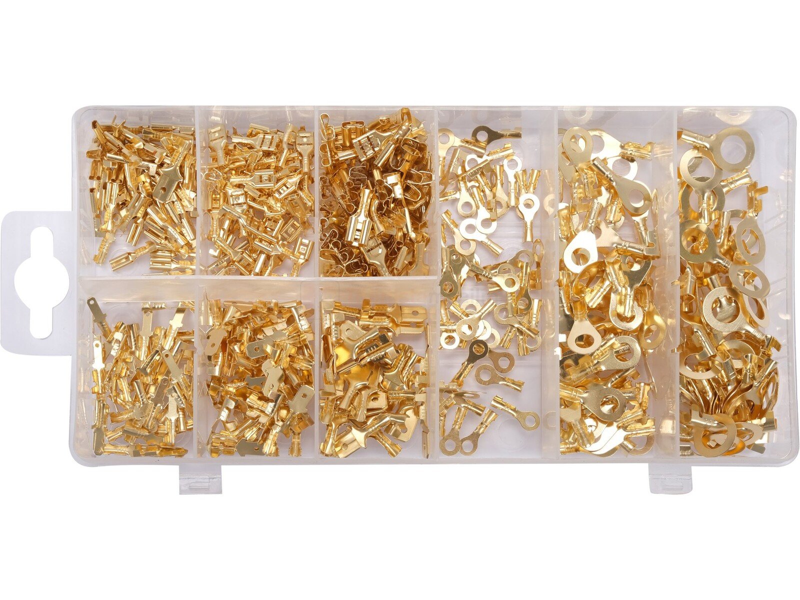 Pildil on YATO elektriliitmike komplekt sõidukitele, mis sisaldab 450 erinevat tüüpi liitmikku, mis on korraldatud...