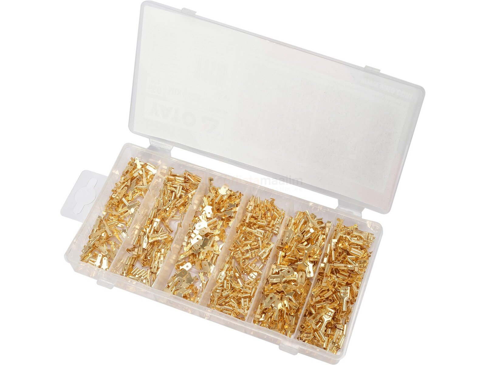 Pildil on avatud YATO juhtmeklemmide komplekt, mis sisaldab 600 erinevat tüüpi juhtmeklemme.