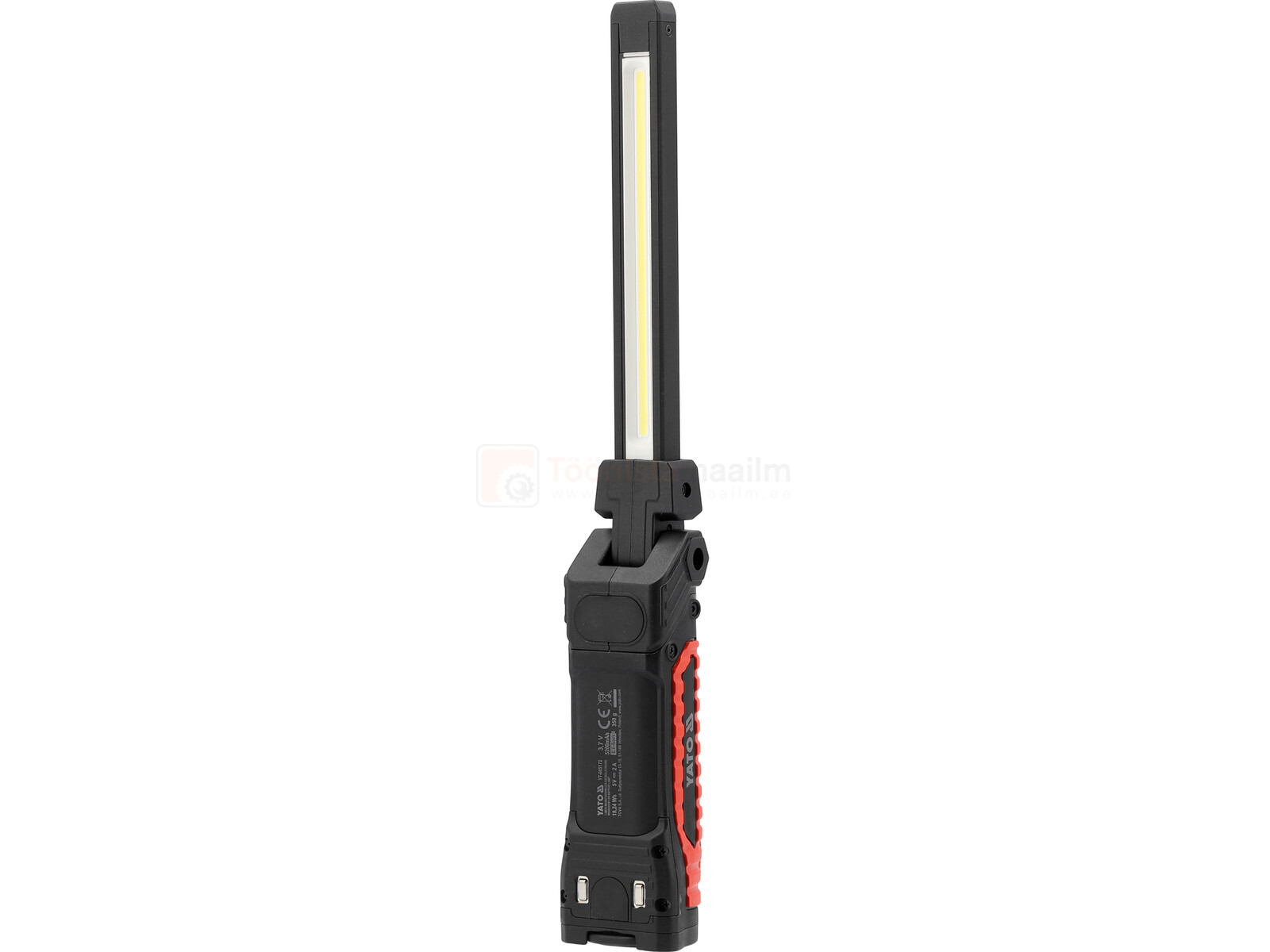 Pildil on näha YATO töökojalamp 1000 lm, millel on dokkimisjaam ja mis on suunatud ülespoole.