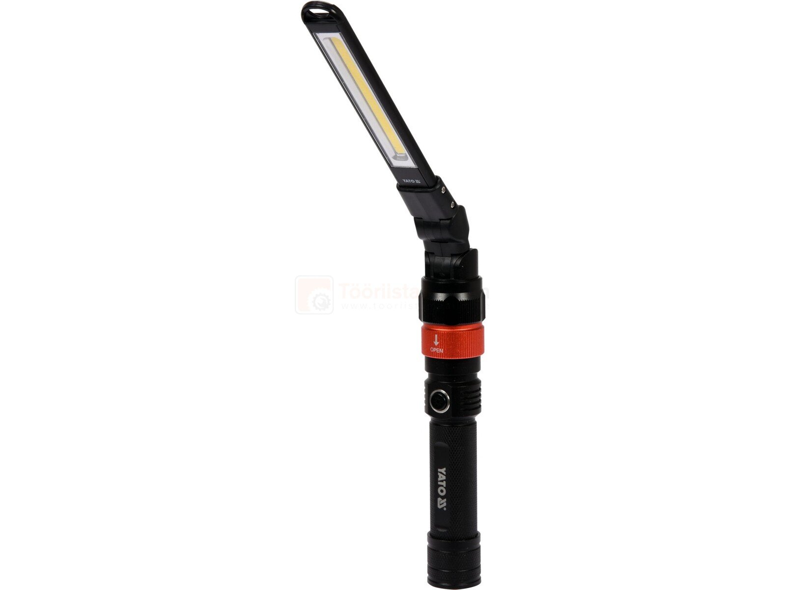 Pildil on Yato LED töövalgusti 380lm 3IN1, mis on painduva peaga ja sisaldab nii töövalgustit kui ka taskulampi.