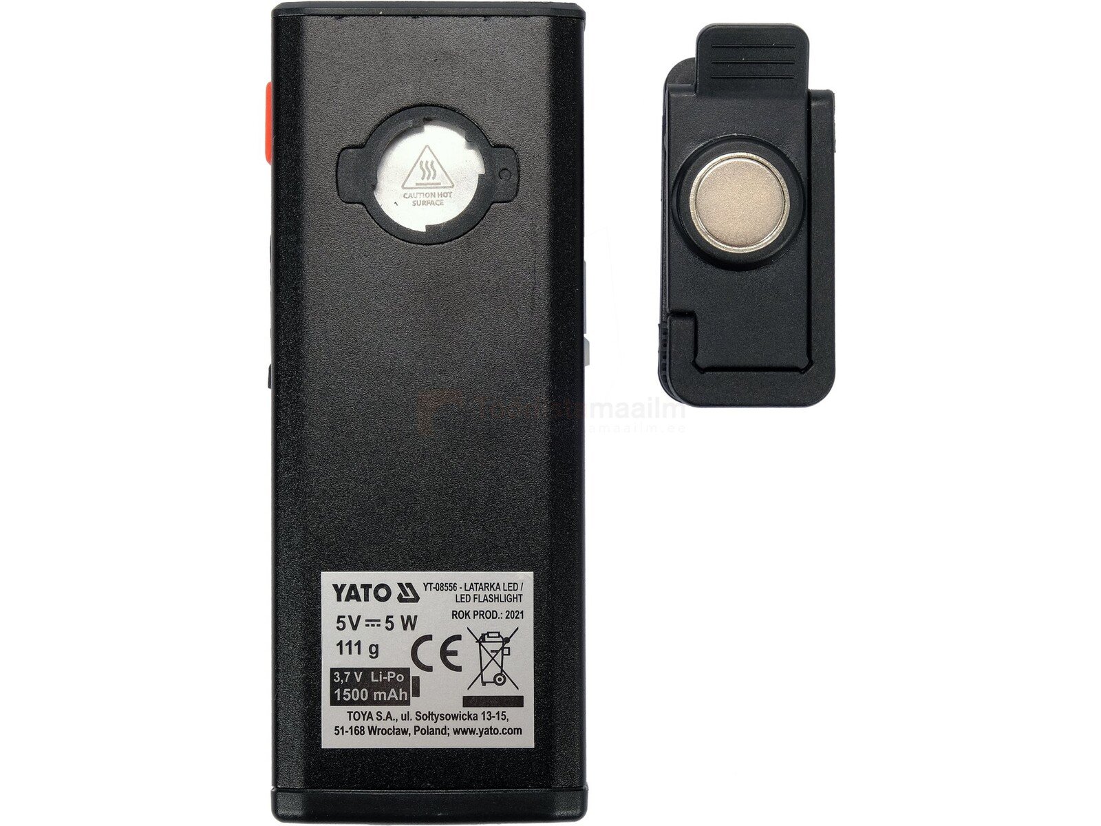 WORK LIGHT 500LM, LI-PO 3,7V 1500MAH 7