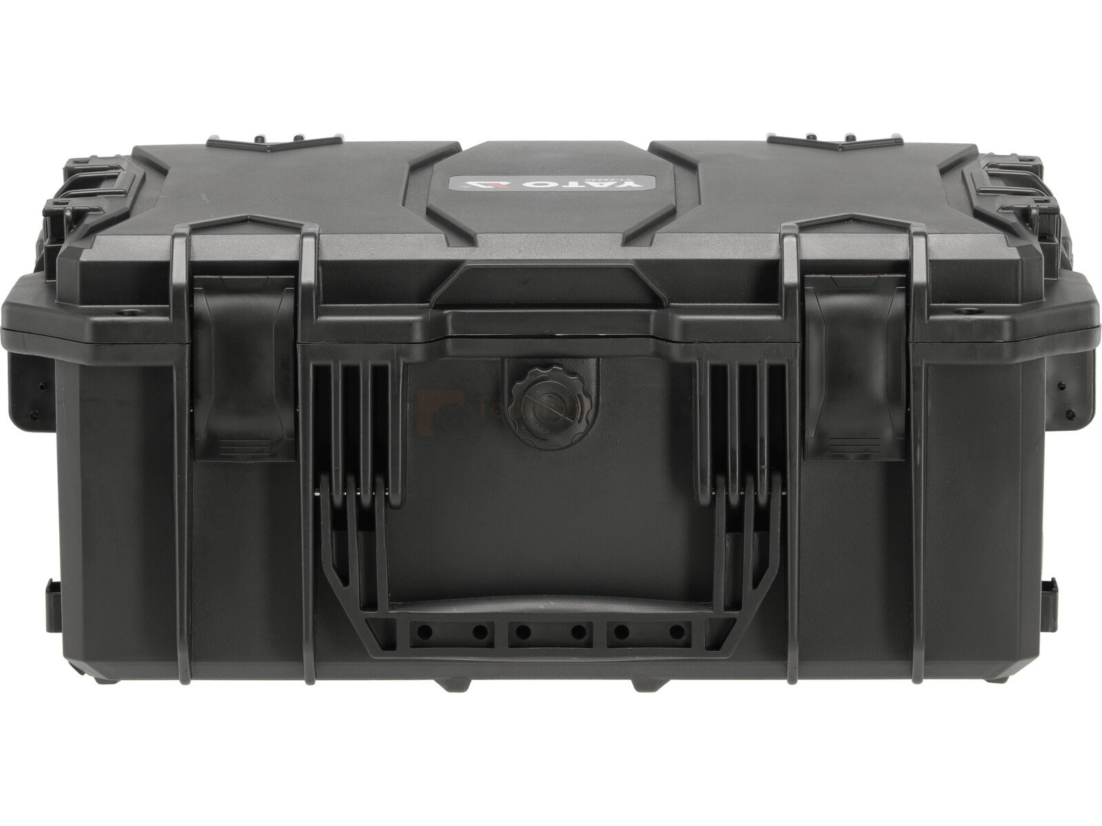 Pildil on must Yato hermeetiline tööriistakast mõõtmetega 465x355x205mm, millel on tugevdatud nurgad, kinnitusklambrid ja...