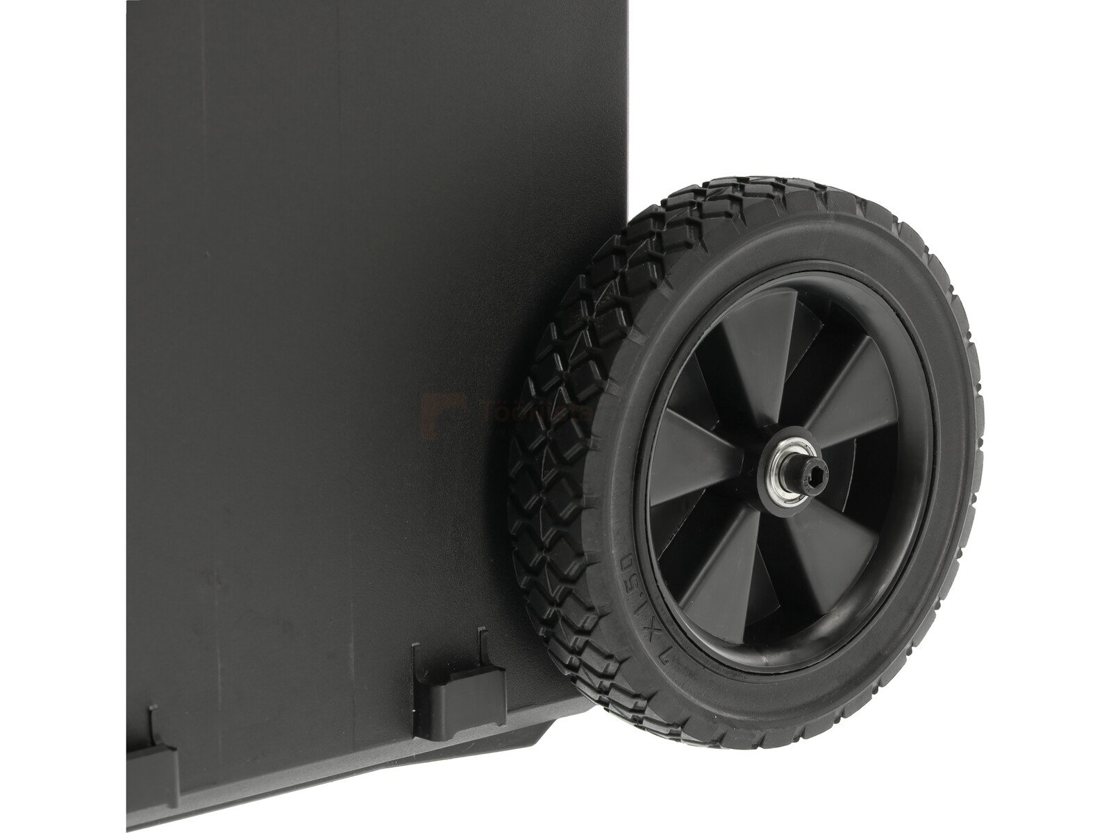 Pildil on näha Yato HERMETIC TROLLEY BOXi külge kinnitatud ratas.