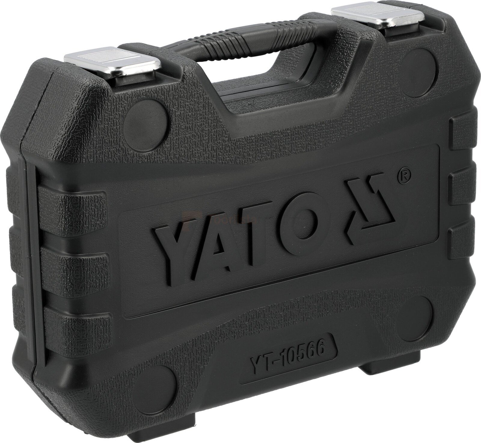 Pildil on must Yato tööriistakohver, mis sisaldab 18-osalist pikkade löökpadrunite komplekti.