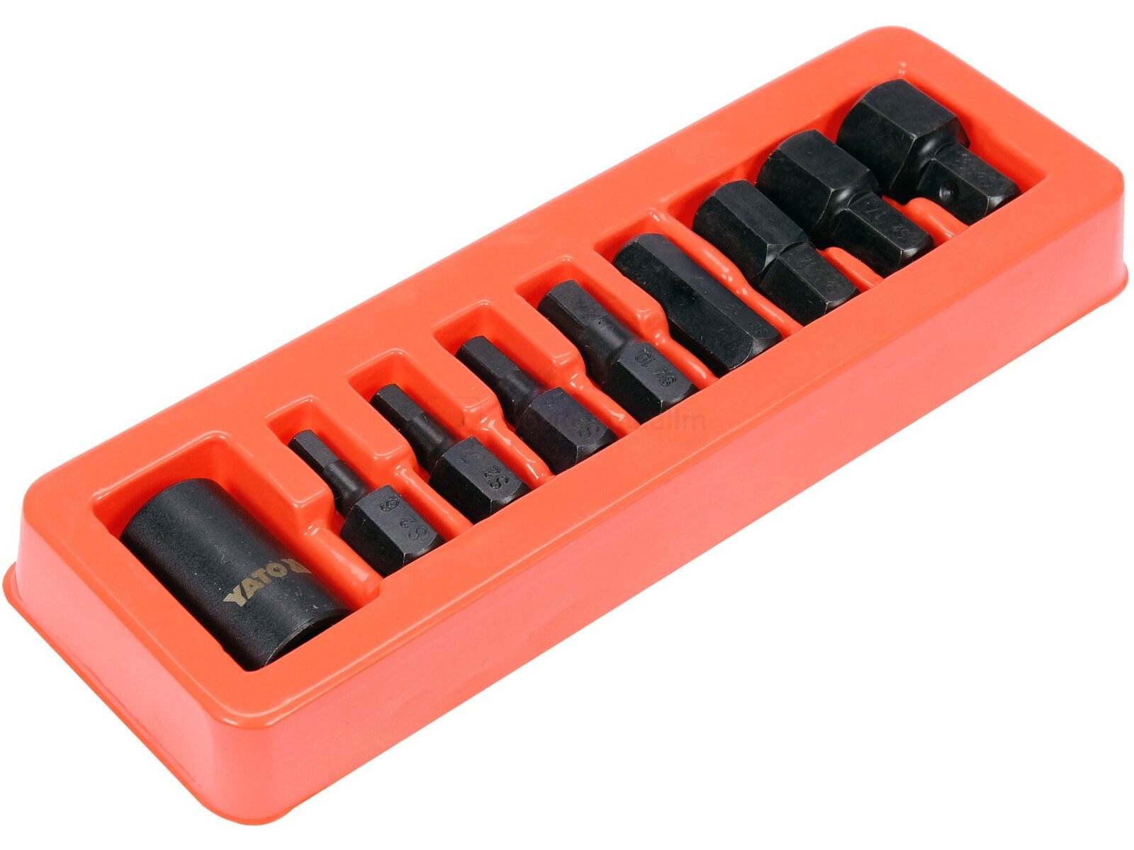 YATO hex impact bit set with 1/2" adapter