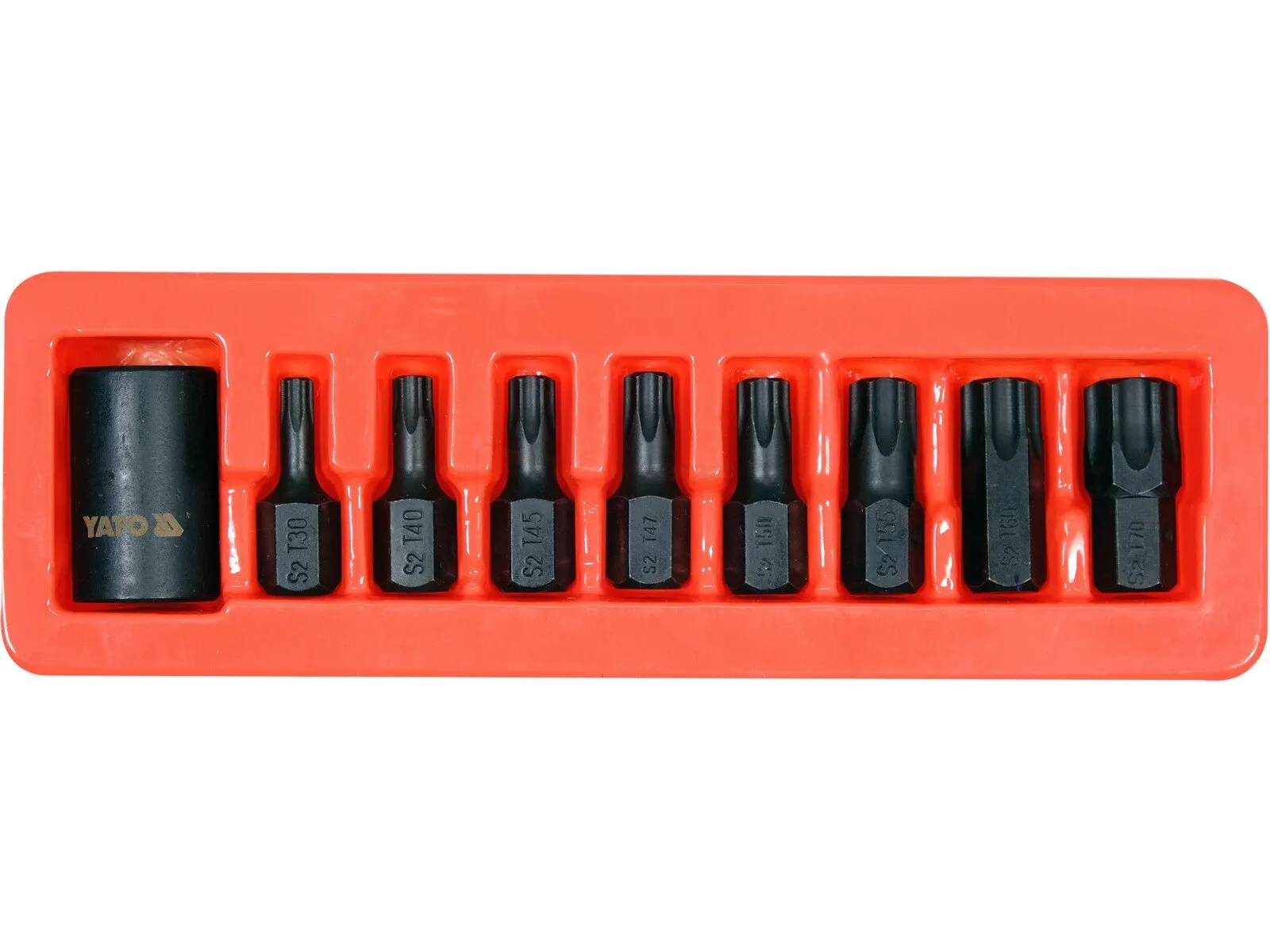 YATO torx impact bit set with 1/2" adapter