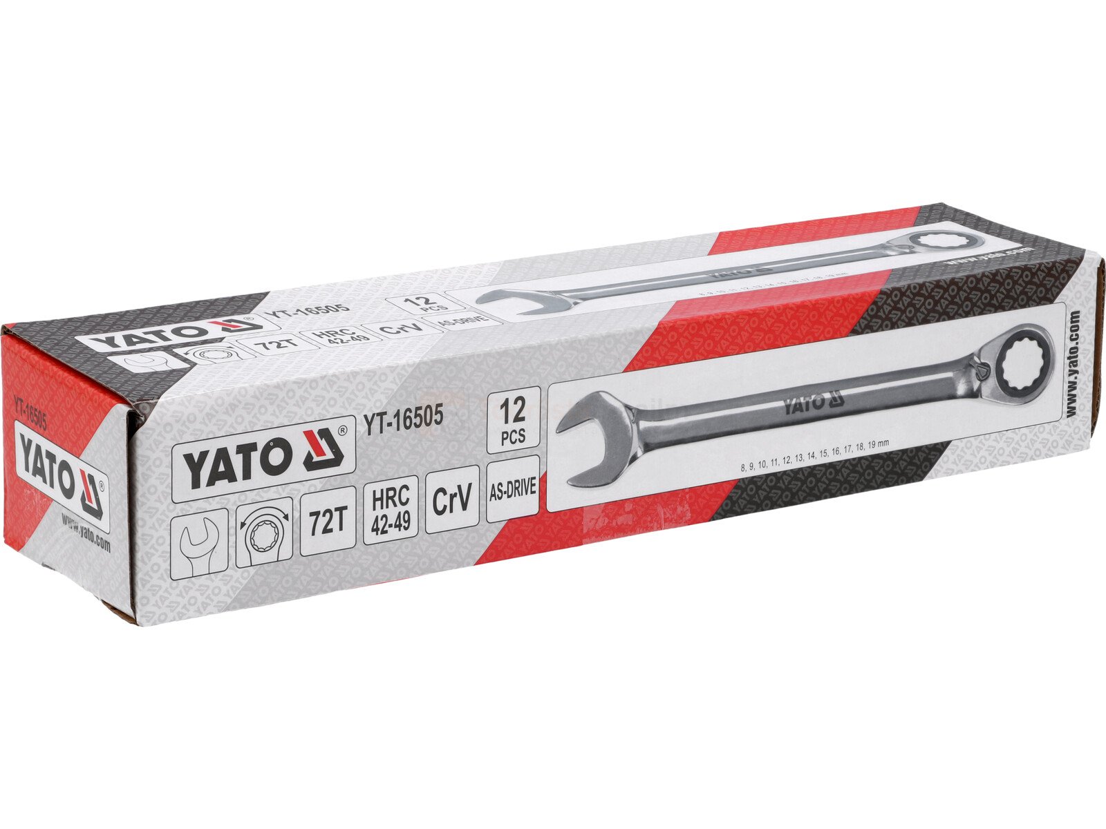 YATO lehtsilmusnarrede komplekt 8-19 mm, lülitiga - 12-osaline 3