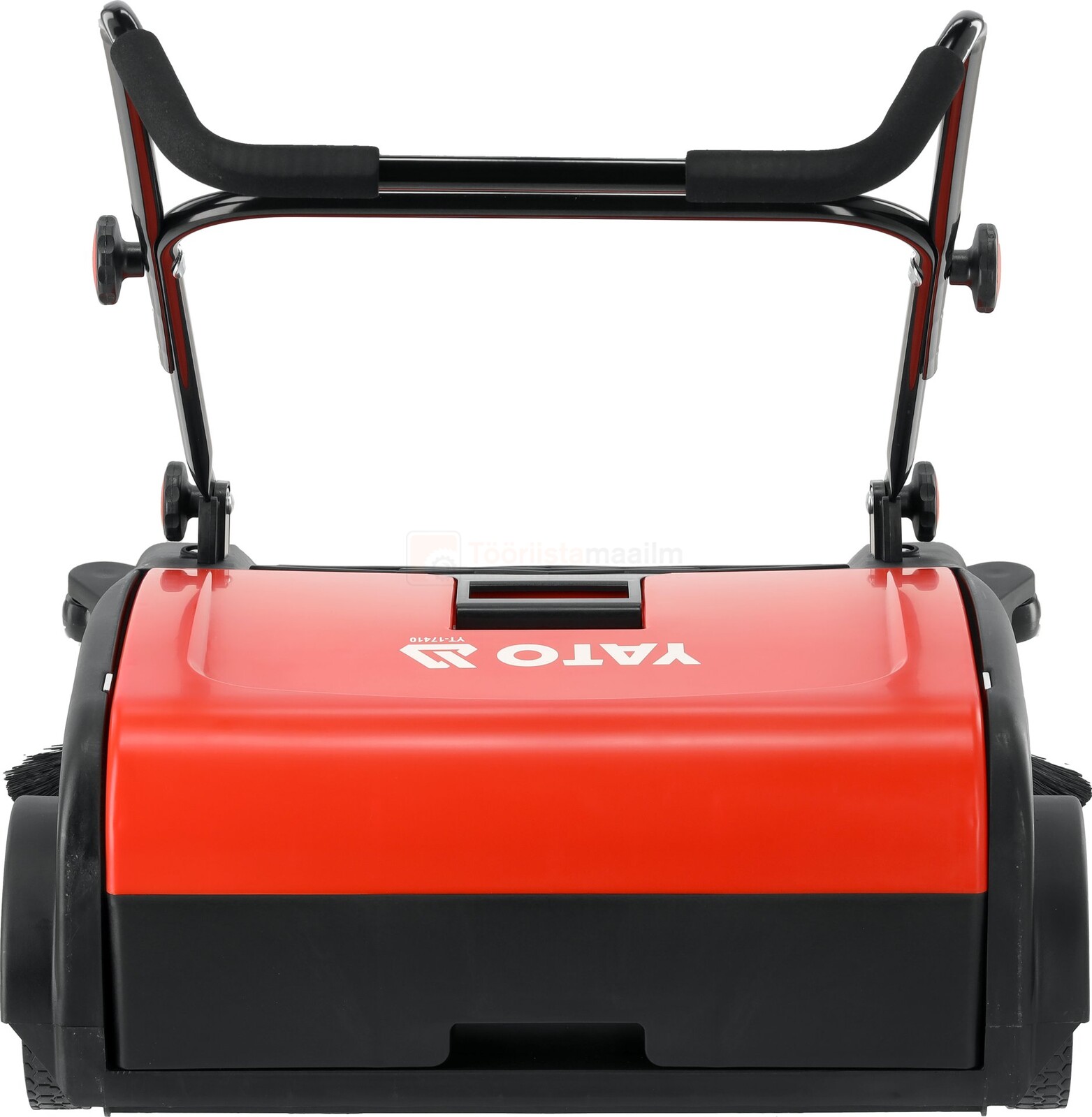 Pildil on näha punane-musta värvi YATO kuivpühkimismasin, millel on käepide ja harjad.