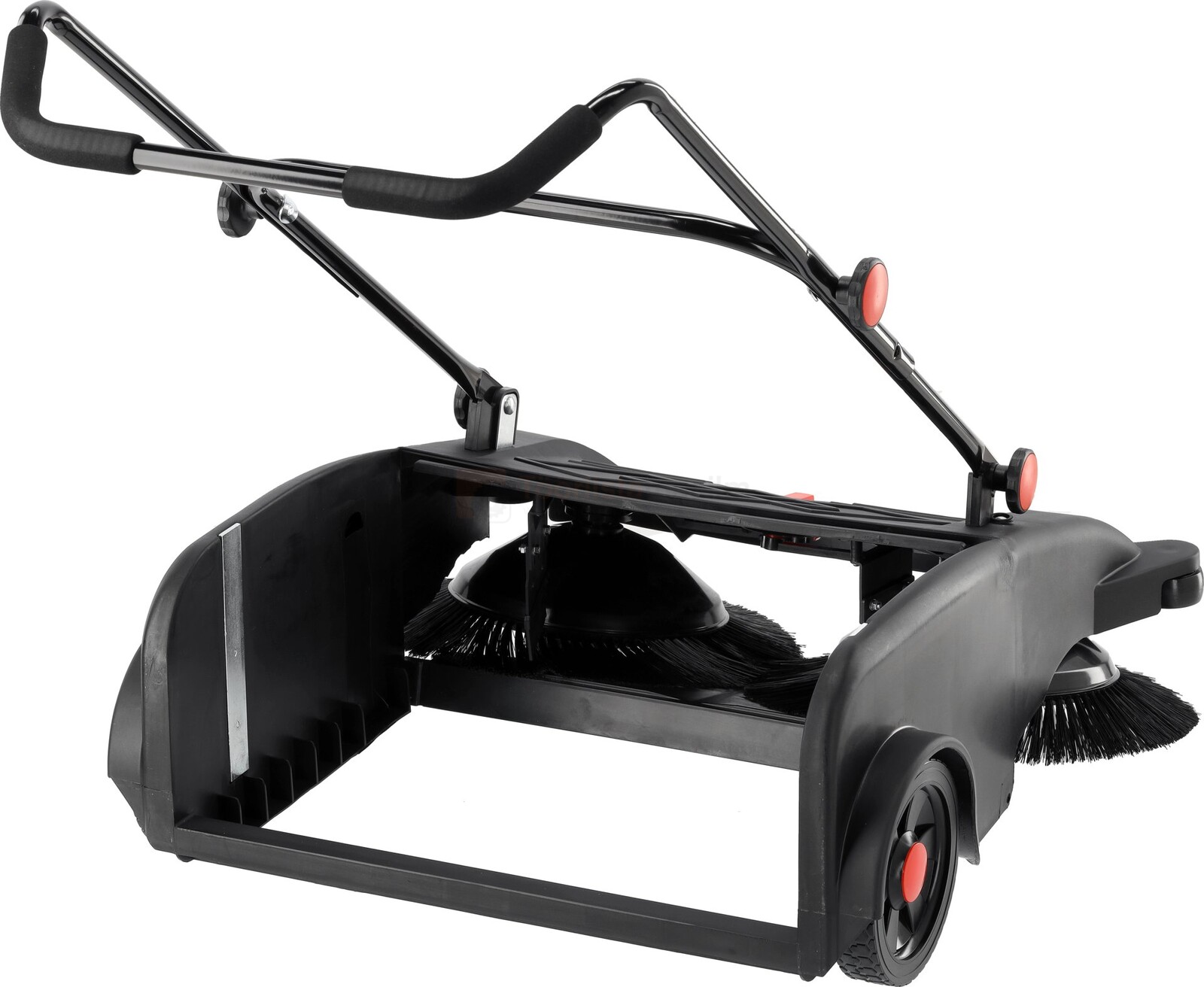 Pildil on musta värvi YATO kuivpühkimismasin 750 mm, millel on käepide, küljeharjad ja põhiharjad.